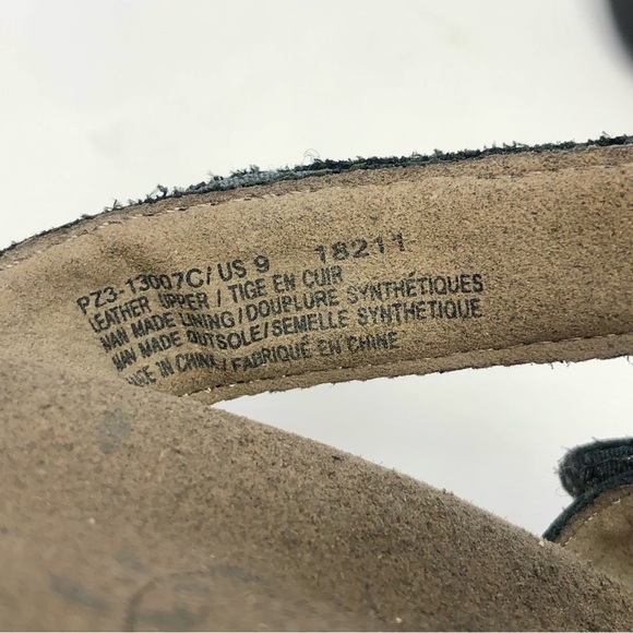 Taos Prize 4 Open Toe Sandals Pewter Gray Leather Three Strap Slip On Flip Flops - Picture 11 of 12